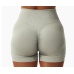 Beige Women Sports Shorts High Waist Yoga Shorts Slim Fit Butt Lift Gym Running High Elastic Biker Shorts