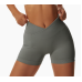 Gray Women Sports Shorts High Waist Yoga Shorts Slim Fit Butt Lift Gym Running High Elastic Biker Shorts Gray Women Sports Shorts High Waist Yoga Shorts Slim Fit Butt Lift Gym Running High Elastic Biker Shorts