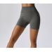 Dark Gray Women Sports Shorts High Waist Yoga Shorts Slim Fit Butt Lift Gym Running High Elastic Biker Shorts
