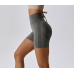 Dark Gray Women Sports Shorts High Waist Yoga Shorts Slim Fit Butt Lift Gym Running High Elastic Biker Shorts