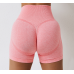 Pink Women Sports Shorts High Waist Yoga Shorts Slim Fit Butt Lift Gym Running High Elastic Biker Shorts
