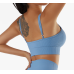 Blue Ladies Sports Bra Sexy Criss Cross Straps Back High Support Impact Yoga Underwear Running Fitness Gym Padded Bralette Blue Ladies Sports Bra Sexy Criss Cross Straps Back High Support Impact Yoga Underwear Running Fitness Gym Padded Bralette
