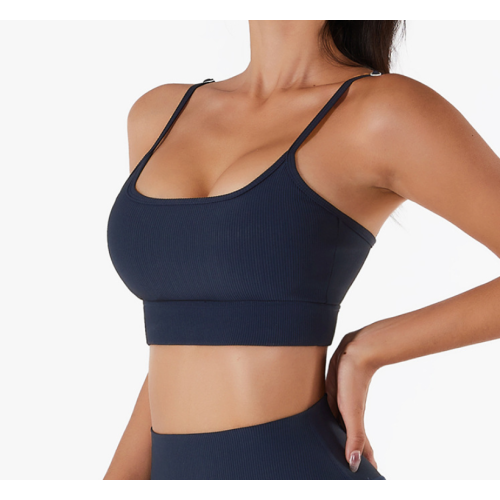 Black Ladies Sports Bra Sexy Criss Cross Straps Back High Support Impact Yoga Underwear Running Fitness Gym Padded Bralette