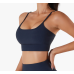 Black Ladies Sports Bra Sexy Criss Cross Straps Back High Support Impact Yoga Underwear Running Fitness Gym Padded Bralette