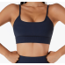 Black Ladies Sports Bra Sexy Criss Cross Straps Back High Support Impact Yoga Underwear Running Fitness Gym Padded Bralette