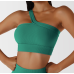 Green Ladies Sports Bra Sexy Criss Cross Straps Back High Support Impact Yoga Underwear Running Fitness Gym Padded Bralette