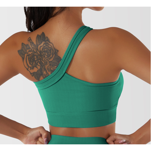 Green Ladies Sports Bra Sexy Criss Cross Straps Back High Support Impact Yoga Underwear Running Fitness Gym Padded Bralette