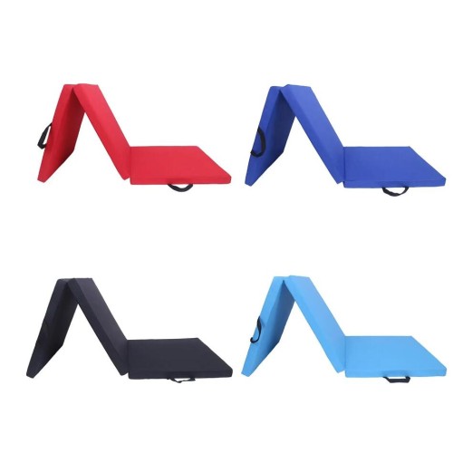 Three Fold Folding Exercise Mat Floor Protection with Carrying Handle for