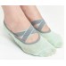 1 Pair Women Yoga Socks Silicone Sole Anti Slip Pilates Socks Sticky Bottom Workout Grip Socks with Ballet Cross