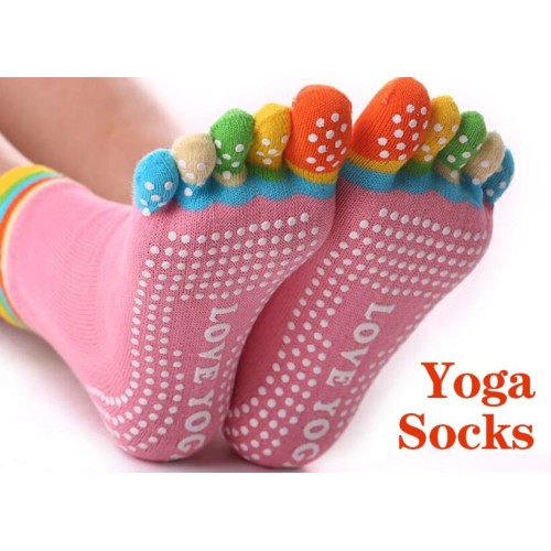 Women Colorful Yoga Socks Non-Slip Ladies Dance Socks Cotton Healthy Sports Five-toed Socks Women Colorful Yoga Socks Non-Slip Ladies Dance Socks Cotton Healthy Sports Five-toed Socks