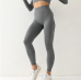 Gray Fitness Women Sport Seamless Leggings High Waist Elastic Solid Yoga Leggings Gym Jogging Quick Dry Push Up Slim Pants Female