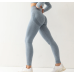 Light Gray Fitness Women Sport Seamless Leggings High Waist Elastic Solid Yoga Leggings Gym Jogging Quick Dry Push Up Slim Pants Female