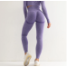 Purple Fitness Women Sport Seamless Leggings High Waist Elastic Solid Yoga Leggings Gym Jogging Quick Dry Push Up Slim Pants Female